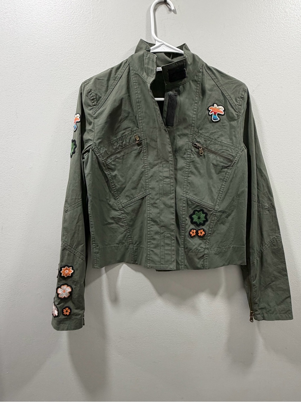 Tomas maier anthropologie Olive Green Embroidered Utility Jacket - Women s